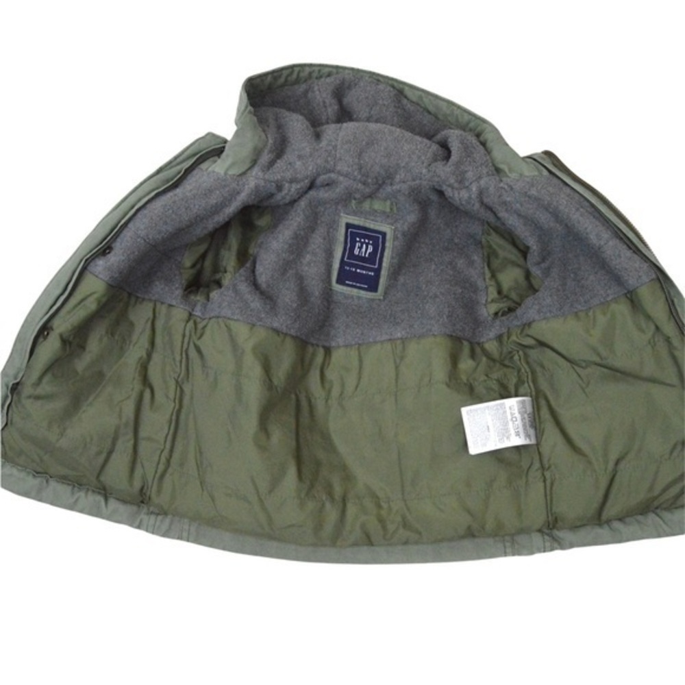Baby GAP 3 in 1 Warm Fleece Lined Parka/Field Jacket, Desert Cactus Green 18-24M - Picture 2 of 12